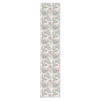 Multicolor Chinoiserie Tuin Toile Korte Tafelloper