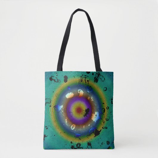Multicolor Circled Abstract Art Tote Bag (Voorkant)