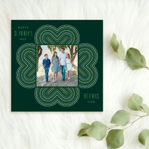 Multicolor Clover St. Patrick's Day Kaart - Groen