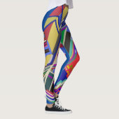 Multicolor collage tekening leggings (Rechts)