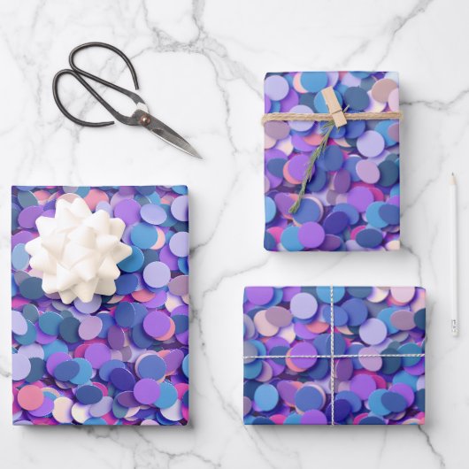 Multicolor Confetti Inpakpapier Vel (Voorkant)