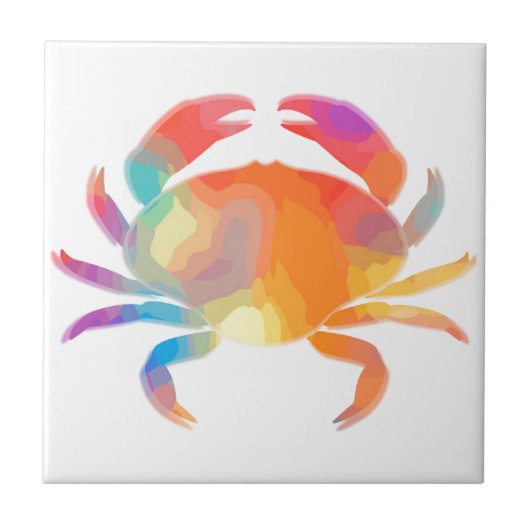 Multicolor Crab Tegeltje (Voorkant)