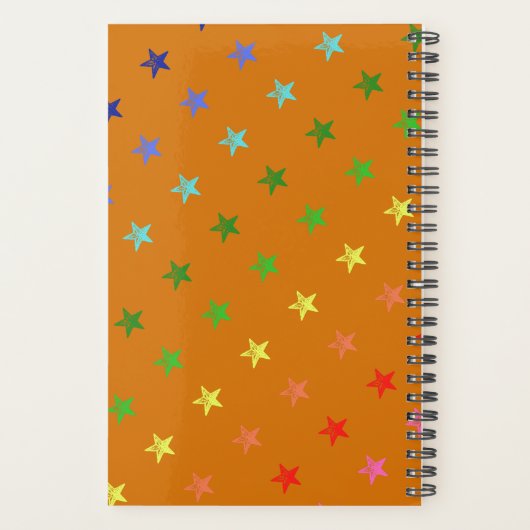 Multicolor Crayon Stars Planner (Achterkant)
