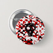 Multicolor Crossbones Ronde Button 5,7 Cm (Voorkant /achterkant)