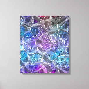 Multicolor Crystal Canvas Afdruk