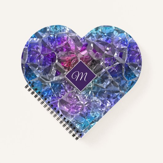Multicolor Crystal Heart-laptop Notitieboek (Voorkant)
