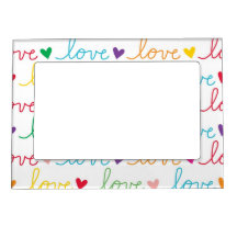 Multicolor Cursive Love Heart Lijst