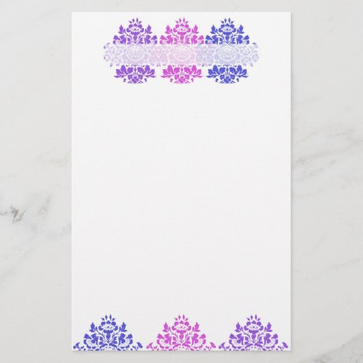 Multicolor Damask Briefpapier (Voorkant)
