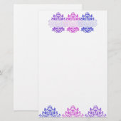 Multicolor Damask Briefpapier (Voorkant / Achterkant)