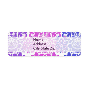 Multicolor Damask Etiket