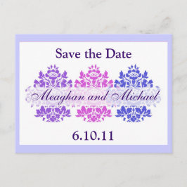 Multicolor Damast Save the Date Aankondigingskaart