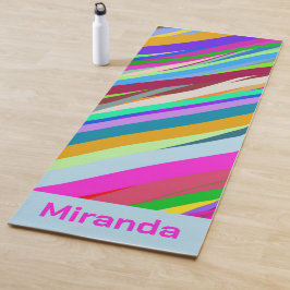 Multicolor diagonaal lijnpatroon Yoga Mat
