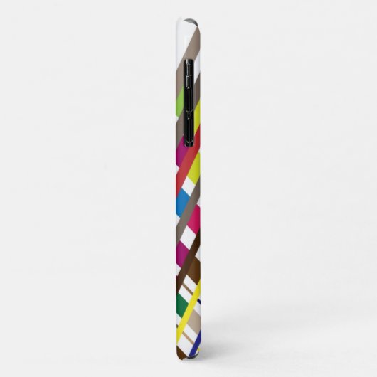 Multicolor Diagonal Lines iPhone / coque ipad (Dos/Gauche)