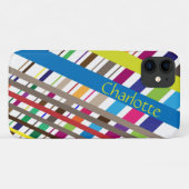 Multicolor Diagonal Lines iPhone / coque ipad (Dos (Horizontal))