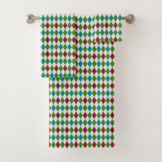 Multicolor diamant glitters bad handdoek (Insitu)