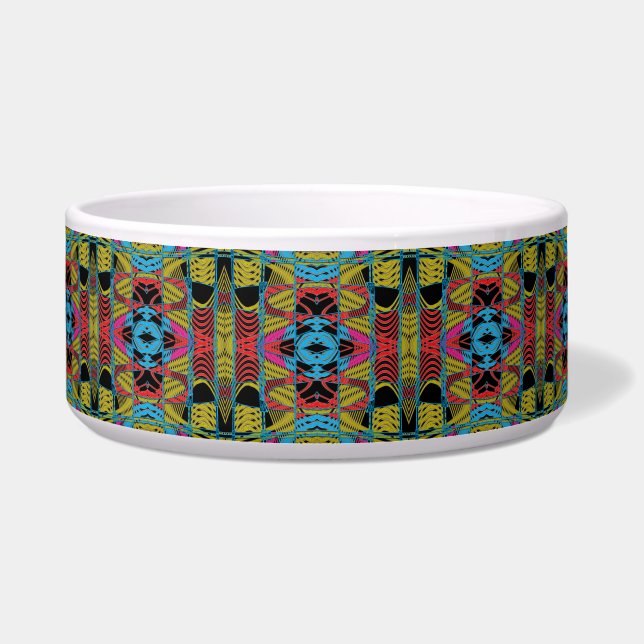 Multicolor dog bowl - Regenbooglacon Voerbakje (Voorkant)