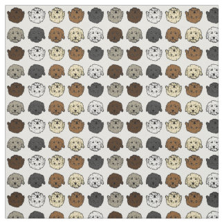 Multicolor Doodle-honden Stof