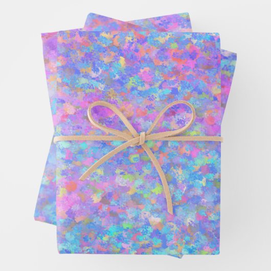 Multicolor Dot Art Inpakpapier Vel (In situ)