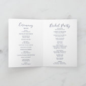 Multicolor Elégant Floral Folded Wedding Programme (Intérieur)