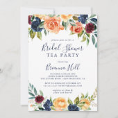 Multicolor Elegant Floral Vrijgezellenfeest Tea Pa Kaart (Voorkant)