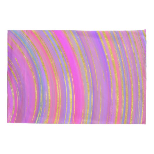 Multicolor en Gold Kussensloop (Achterkant)