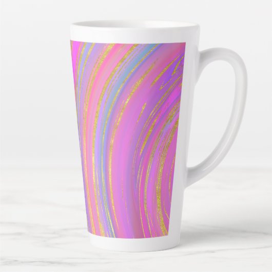 Multicolor en Gold Latte Mok (Rechts)