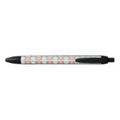 Multicolor Ethnic Patroon Zwarte Inkt Pen (Achterkant)
