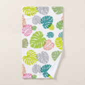 Multicolor Feuilles tropicaux (Serviette à main)