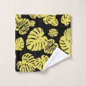 Multicolor Feuilles tropicaux 7 (Gant de toilette)