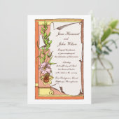 Multicolor Floral Banner Weddenschap Kaart (Staand voorkant)