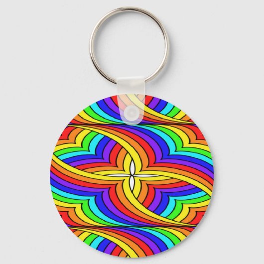 Multicolor floral design sleutelhanger (Voorkant)