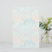 Multicolor Floral Doodle Patroon Briefpapier (Staand voorkant)