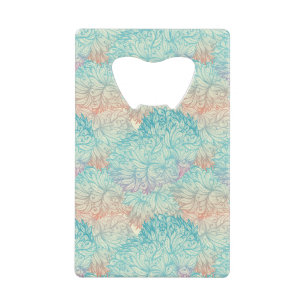 Multicolor Floral Doodle Patroon Kredietkaart Flessenopener