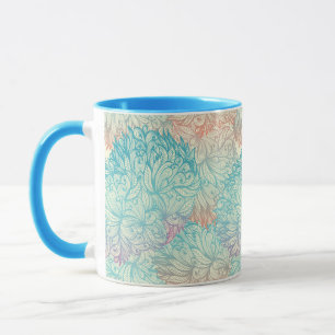 Multicolor Floral Doodle Patroon Mok