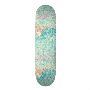 Multicolor Floral Doodle Patroon Skateboard