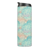 Multicolor Floral Doodle Patroon Thermosbeker (Geroteerd rechts)