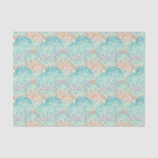 Multicolor Floral Doodle Patroon Tissuepapier (Voorkant)