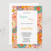 MULTICOLOR FLOWERS BIRTHDAY INVITATION (Devant / Derrière)