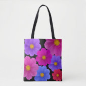 Multicolor Flowers Canvas tas (Voorkant)