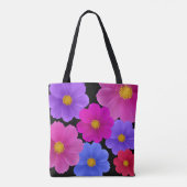 Multicolor Flowers Canvas tas (Achterkant)