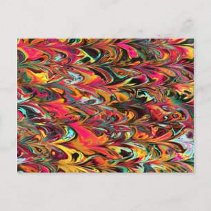 Multicolor Fractal. Parrot Patroon. Abstracte kuns Briefkaart