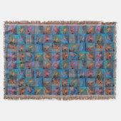 Multicolor Frog Throw Blanket Deken (Voorkant)