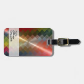 Multicolor Geometric Diamond Pattern 2 Bagagelabel (Voorkant horizontaal)