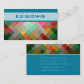 Multicolor Geometric Diamond Pattern | Gewoon blau Visitekaartje (Voorkant / Achterkant)