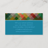 Multicolor Geometric Diamond Pattern | Gewoon blau Visitekaartje (Achterkant)