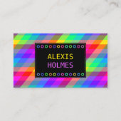 Multicolor geometrisch visitekaartje (Voorkant)
