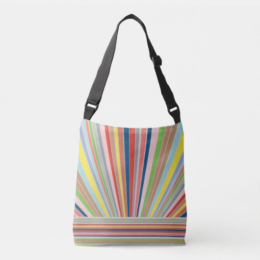 Multicolor gestreepte kruisstukzak crossbody tas (Voorkant)