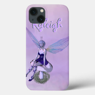 Multicolor Gevleugelde Sprookje op Paarse Custom N iPhone 13 Hoesje