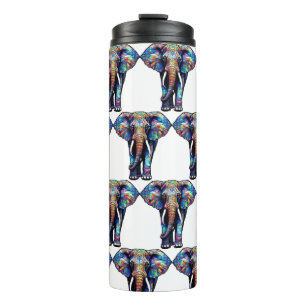 Multicolor Glas in lood Elephant 3 Thermosbeker