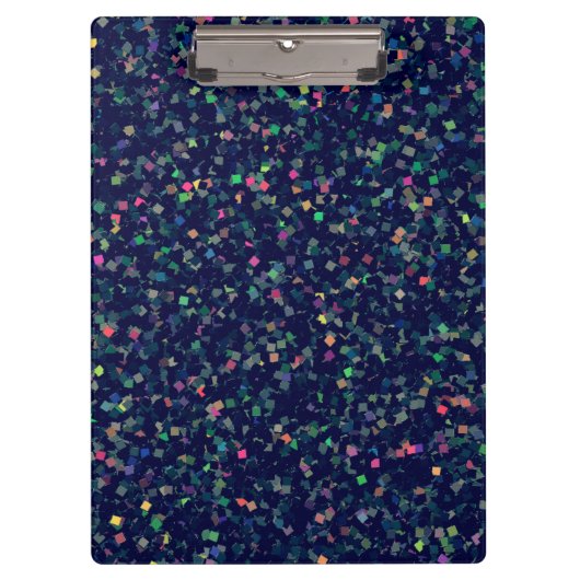 Multicolor Glitter Confetti Klembord (Voorkant)
